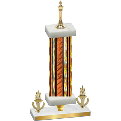 Premium Single Orange Glacier Victory Chess Trophy