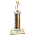Premium Single Orange Glacier Fourth Place Majorette Trophy