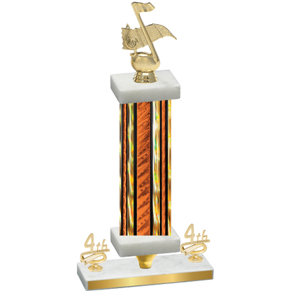 Premium Single Orange Glacier Fourth Place Music Trophy