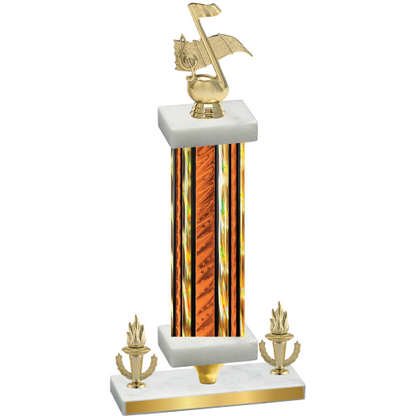 Premium Single Orange Glacier Victory Music Trophy