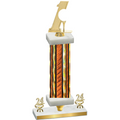 Premium Single Orange Glacier Year Golf Trophy
