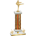 Premium Single Orange Glacier First Place Karate Trophy