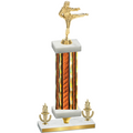 Premium Single Orange Glacier Victory Karate Trophy