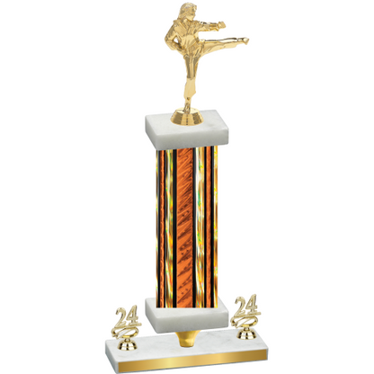 Premium Single Orange Glacier Year Karate Trophy