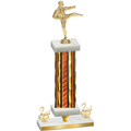 Premium Single Orange Glacier Second Place Karate Trophy