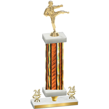 Premium Single Orange Glacier Year Karate Trophy