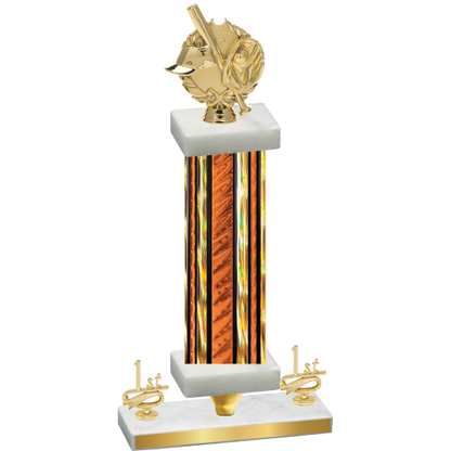 Premium Single Orange Glacier First Place Baseball Trophy