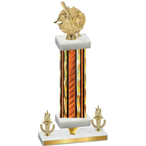 Premium Single Orange Glacier Victory Baseball Trophy