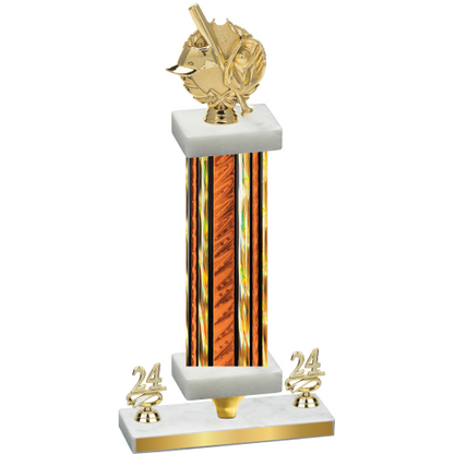 Premium Single Orange Glacier Year Baseball Trophy