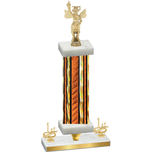 Premium Single Orange Glacier First Place Academics Trophy