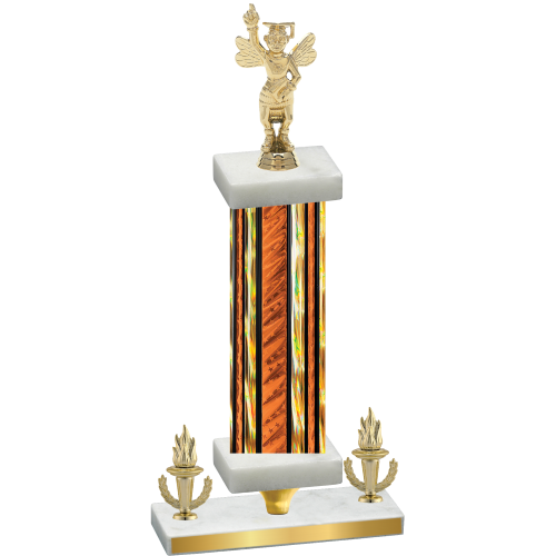 Premium Single Orange Glacier Victory Academics Trophy