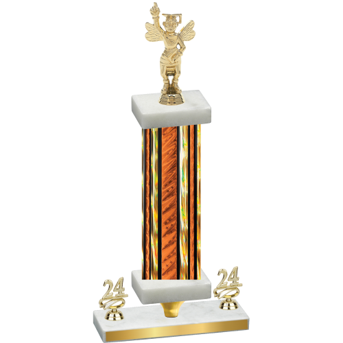 Premium Single Orange Glacier Year Academics Trophy