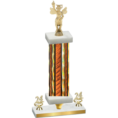 Premium Single Orange Glacier Year Academics Trophy