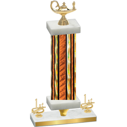 Premium Single Orange Glacier First Place Academics Trophy