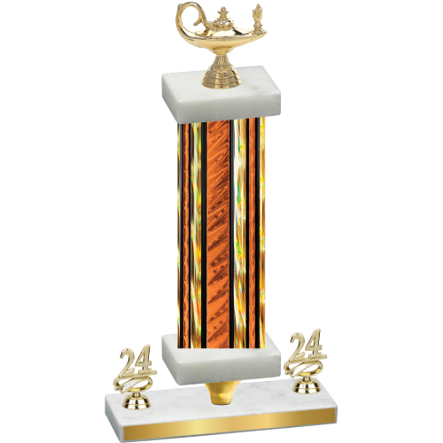 Premium Single Orange Glacier Year Academics Trophy