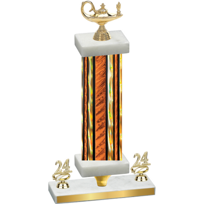 Premium Single Orange Glacier Year Academics Trophy