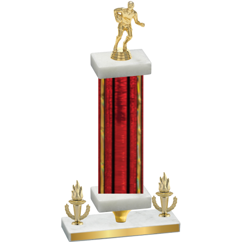 Premium Single Red Glacier Victory Rugby Trophy