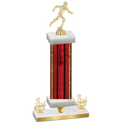 Premium Single Red Glacier Third Place Running Trophy