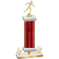 Premium Single Red Glacier Fourth Place Running Trophy