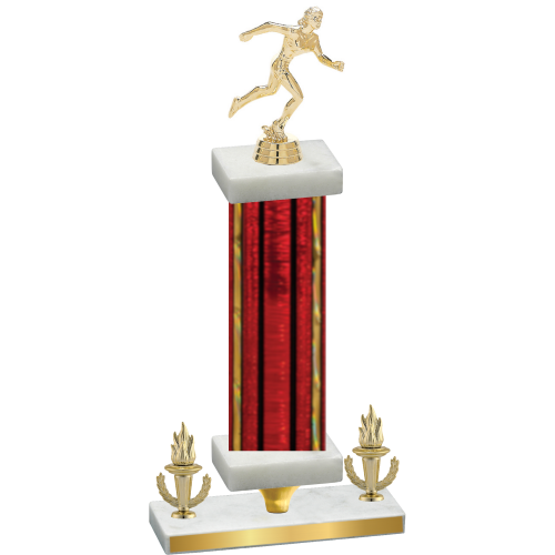 Premium Single Red Glacier Victory Running Trophy