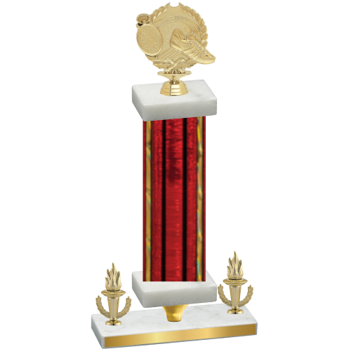 Premium Single Red Glacier Victory Running Trophy