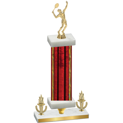 Premium Single Red Glacier Victory Tennis Trophy