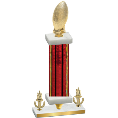 Premium Single Red Glacier Victory Football Trophy