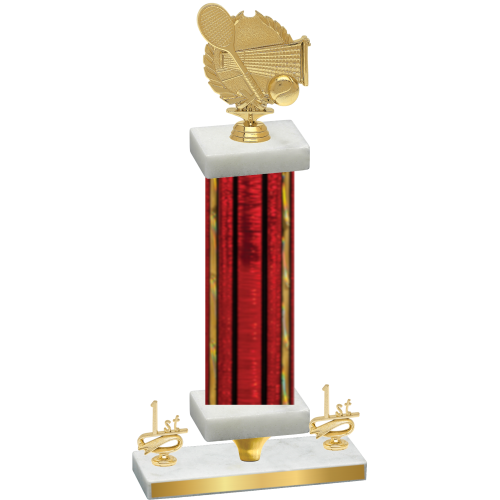 Premium Single Red Glacier First Place Tennis Trophy