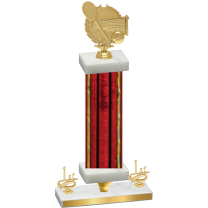 Premium Single Red Glacier First Place Tennis Trophy