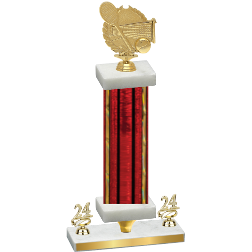 Premium Single Red Glacier Year Tennis Trophy