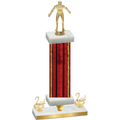 Premium Single Red Glacier Second Place Wrestling Trophy