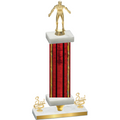 Premium Single Red Glacier Third Place Wrestling Trophy