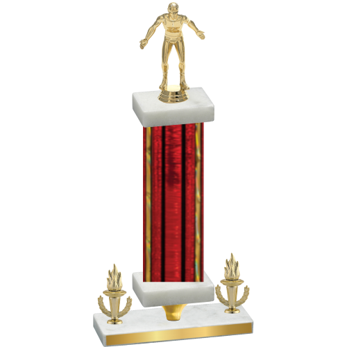 Premium Single Red Glacier Victory Wrestling Trophy