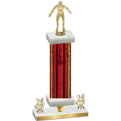 Premium Single Red Glacier Year Wrestling Trophy