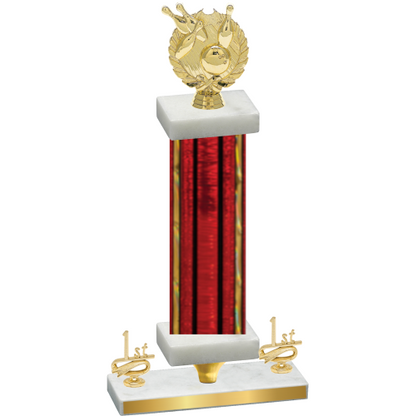 Premium Single Red Glacier First Place Bowling Trophy