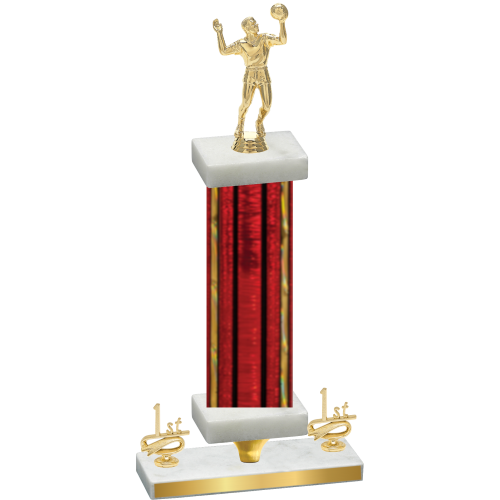 Premium Single Red Glacier First Place Volleyball Trophy