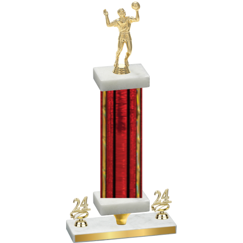 Premium Single Red Glacier Year Volleyball Trophy