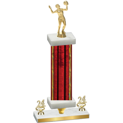 Premium Single Red Glacier Year Volleyball Trophy