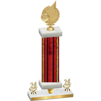 Premium Single Red Glacier Year Volleyball Trophy