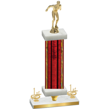 Premium Single Red Glacier First Place Swimming Trophy