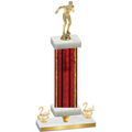 Premium Single Red Glacier Second Place Swimming Trophy