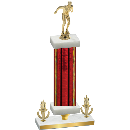 Premium Single Red Glacier Victory Swimming Trophy