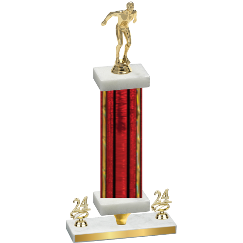 Premium Single Red Glacier Year Swimming Trophy