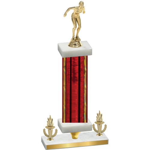 Premium Single Red Glacier Victory Tennis Trophy