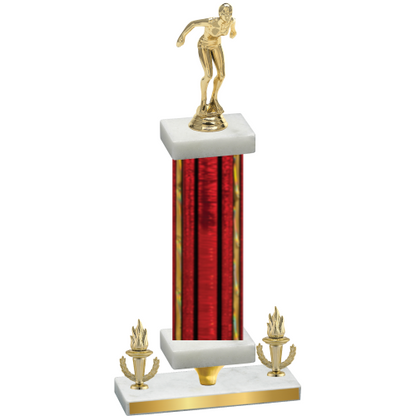 Premium Single Red Glacier Victory Tennis Trophy