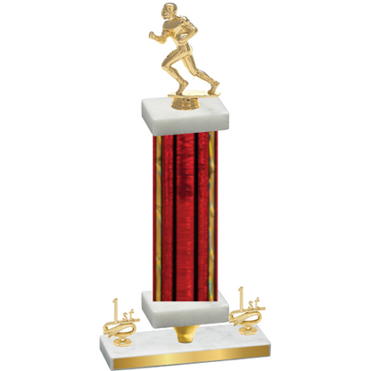 Premium Single Red Glacier First Place Football Trophy