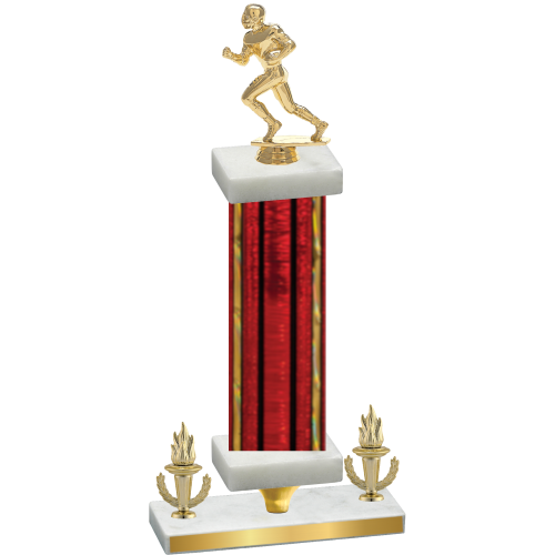 Premium Single Red Glacier Victory Football Trophy