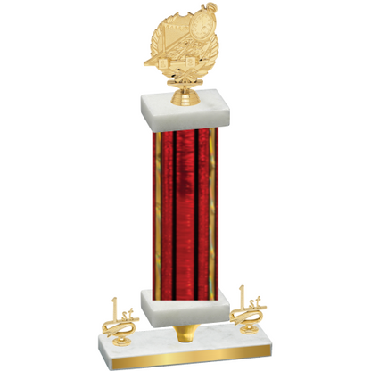 Premium Single Red Glacier First Place Swimming Trophy