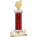 Premium Single Red Glacier Third Place Swimming Trophy