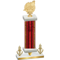 Premium Single Red Glacier Victory Swimming Trophy